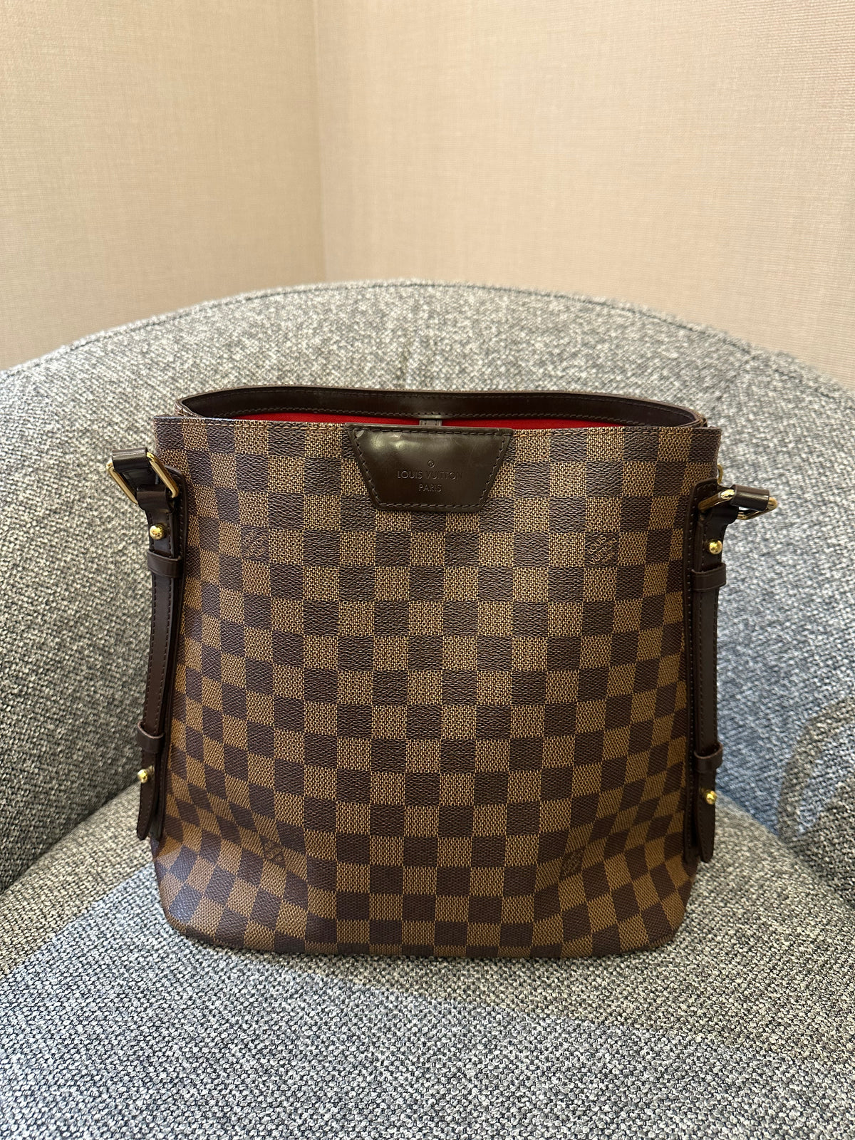 Louis Vuitton Cabas Rivington In Damier Ebene