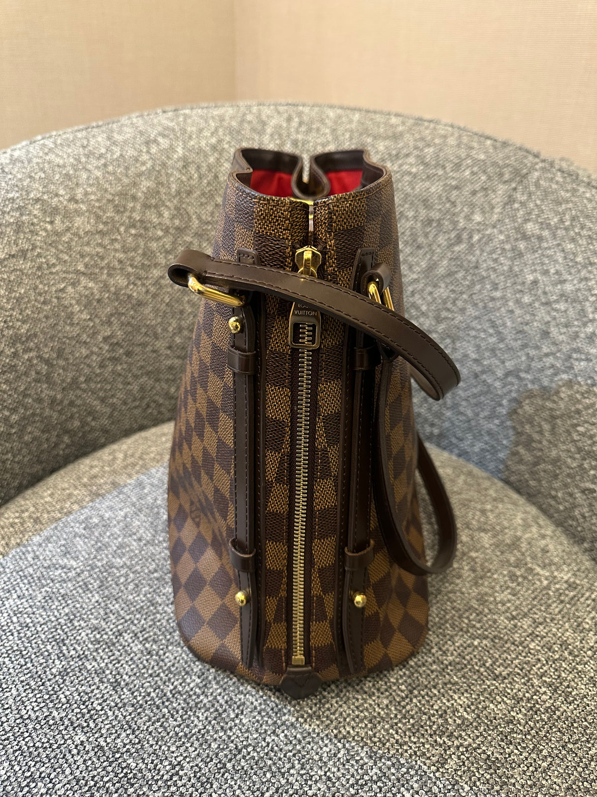 Louis Vuitton Cabas Rivington In Damier Ebene