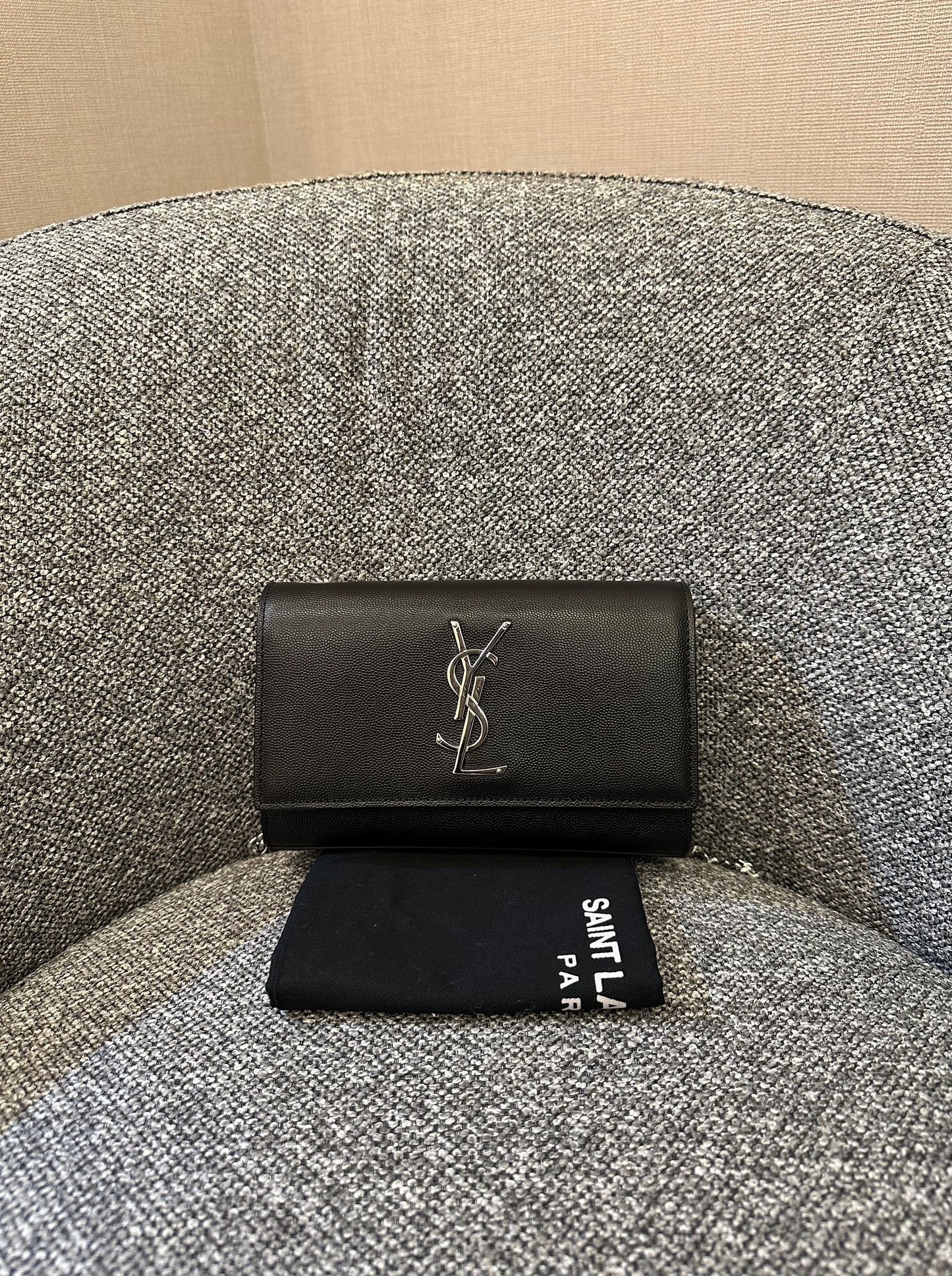 Yves Saint Laurent Kate Small Shoulder Bag in Black Leather