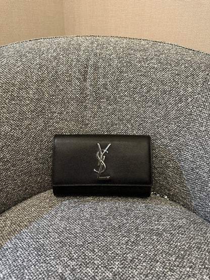 Yves Saint Laurent Kate Small Shoulder Bag in Black Leather