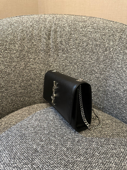 Yves Saint Laurent Kate Small Shoulder Bag in Black Leather