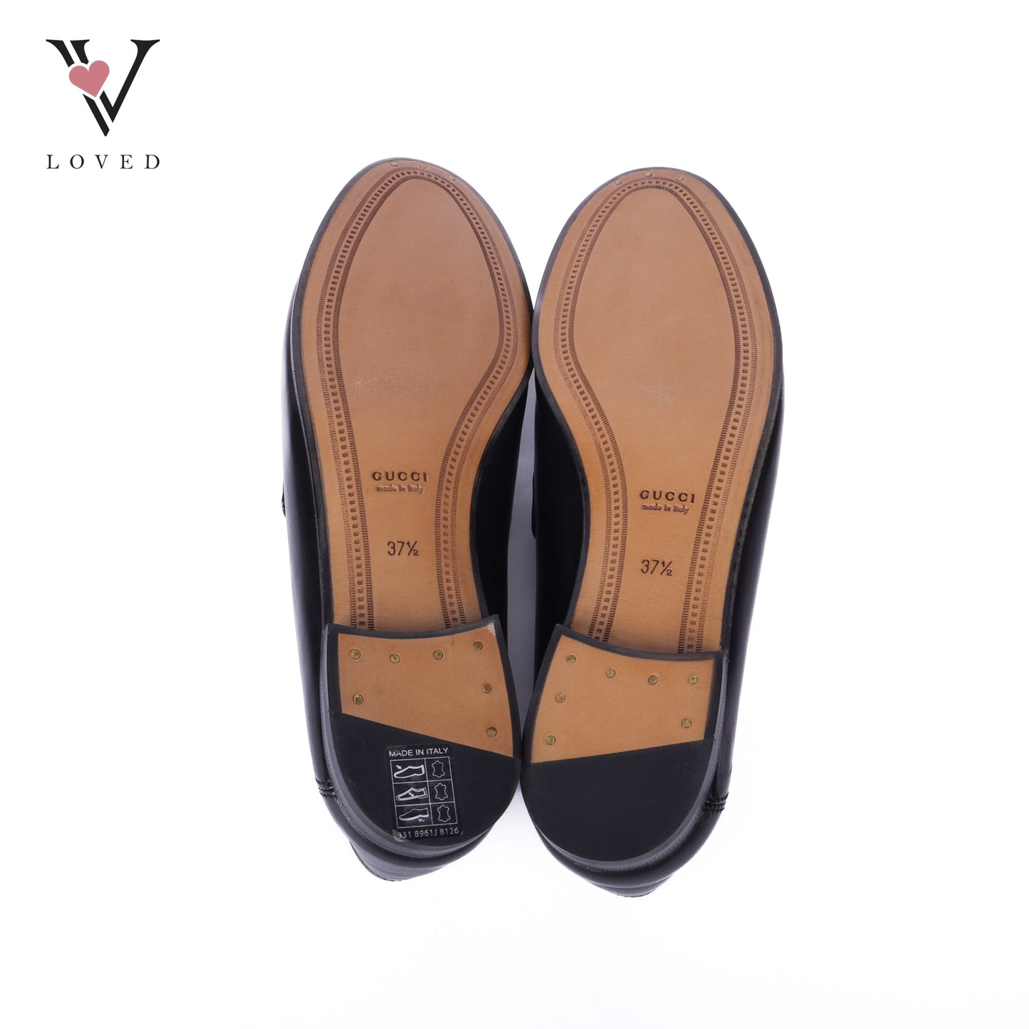 Black Leather Web Horsebit Loafers