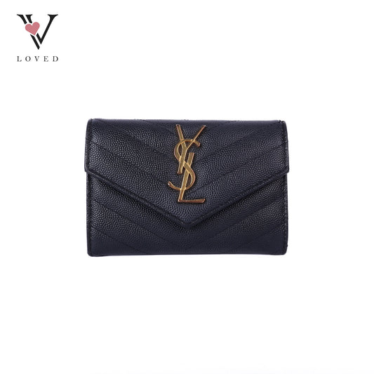 Compact Monogram Quilted Wallet