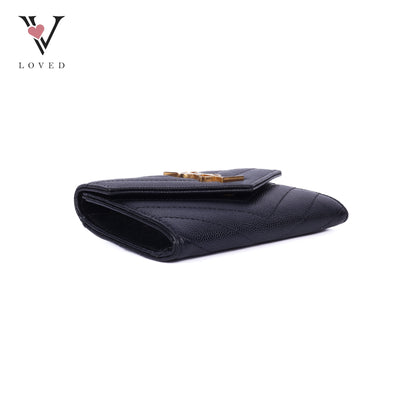 Compact Monogram Quilted Wallet