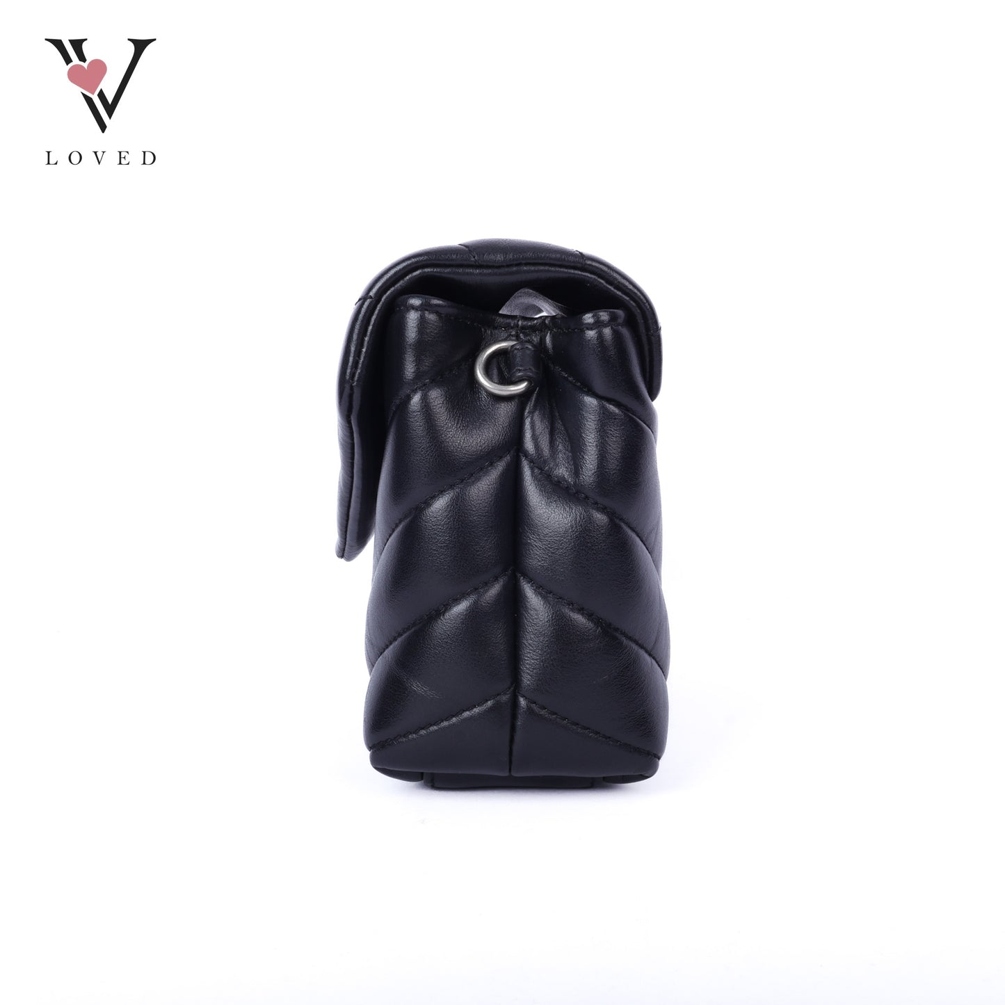 Black Mini Loulou Shoulder Bag In Lambskin