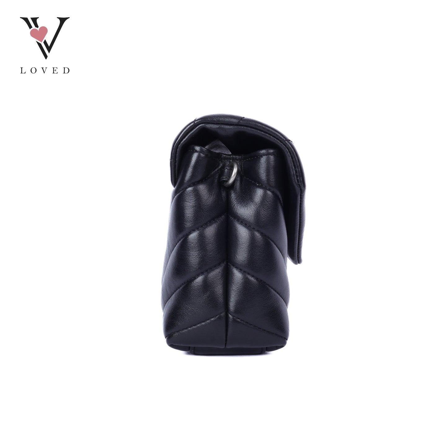 Black Mini Loulou Shoulder Bag In Lambskin