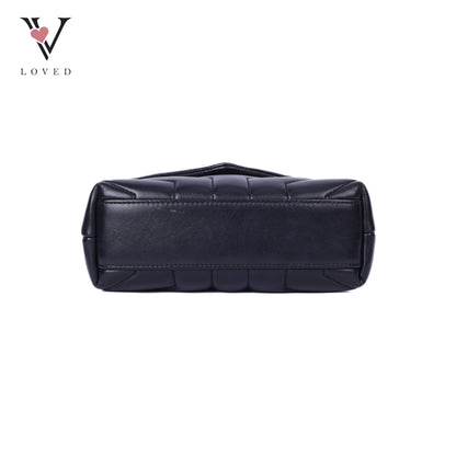 Black Mini Loulou Shoulder Bag In Lambskin