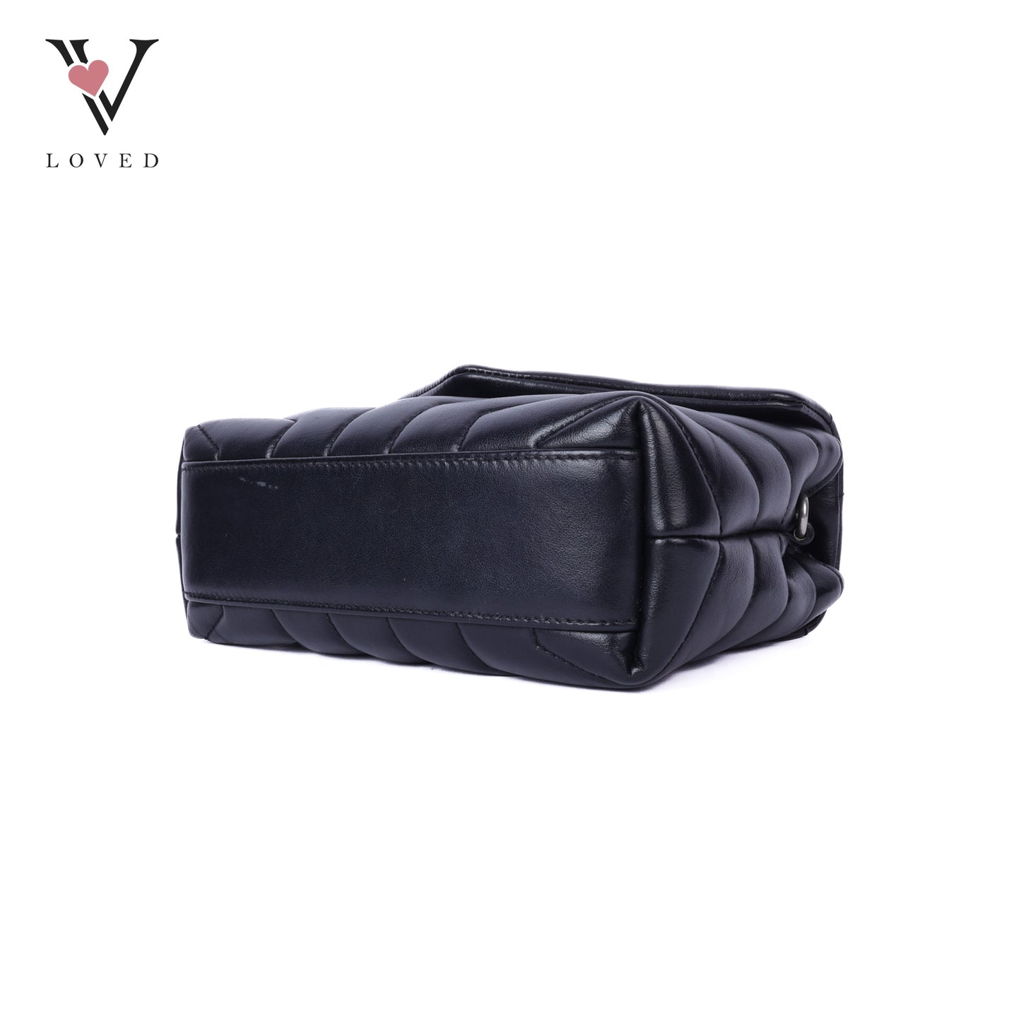 Black Mini Loulou Shoulder Bag In Lambskin