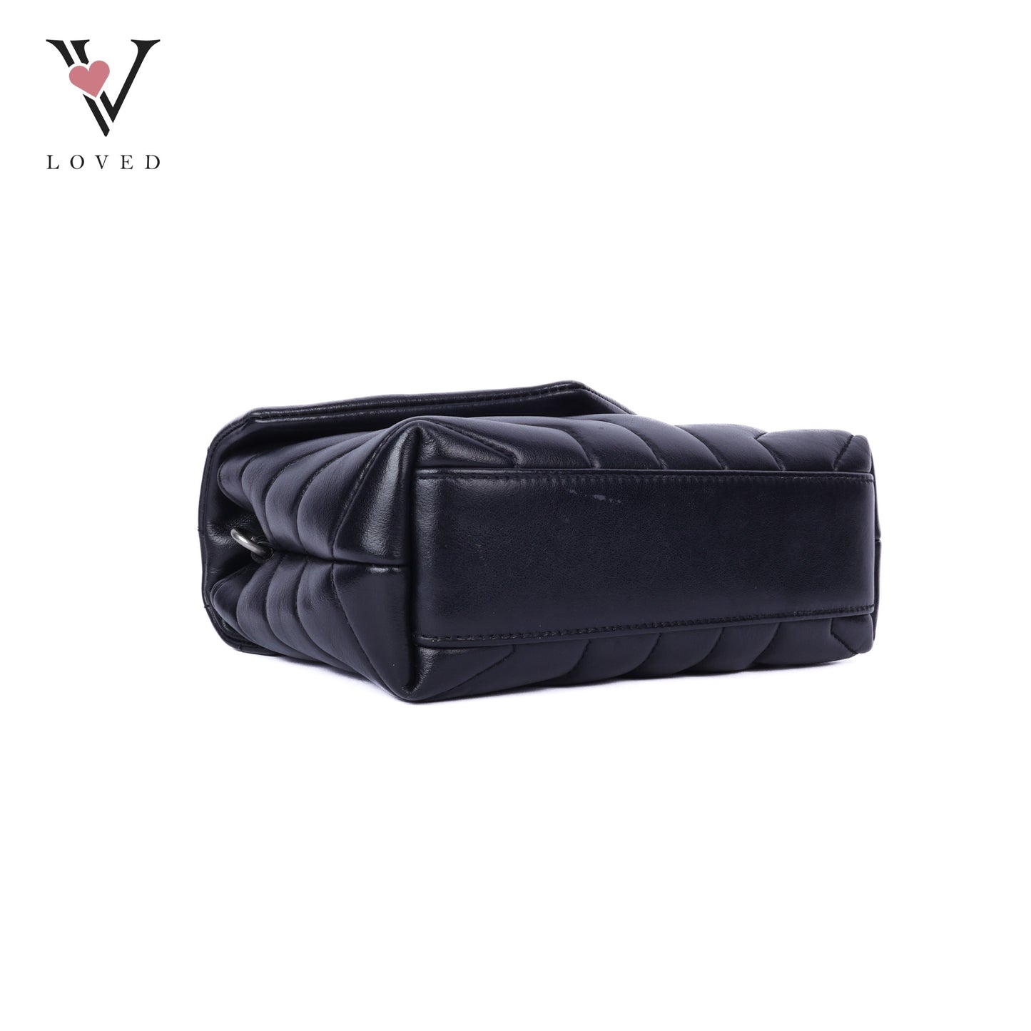 Black Mini Loulou Shoulder Bag In Lambskin