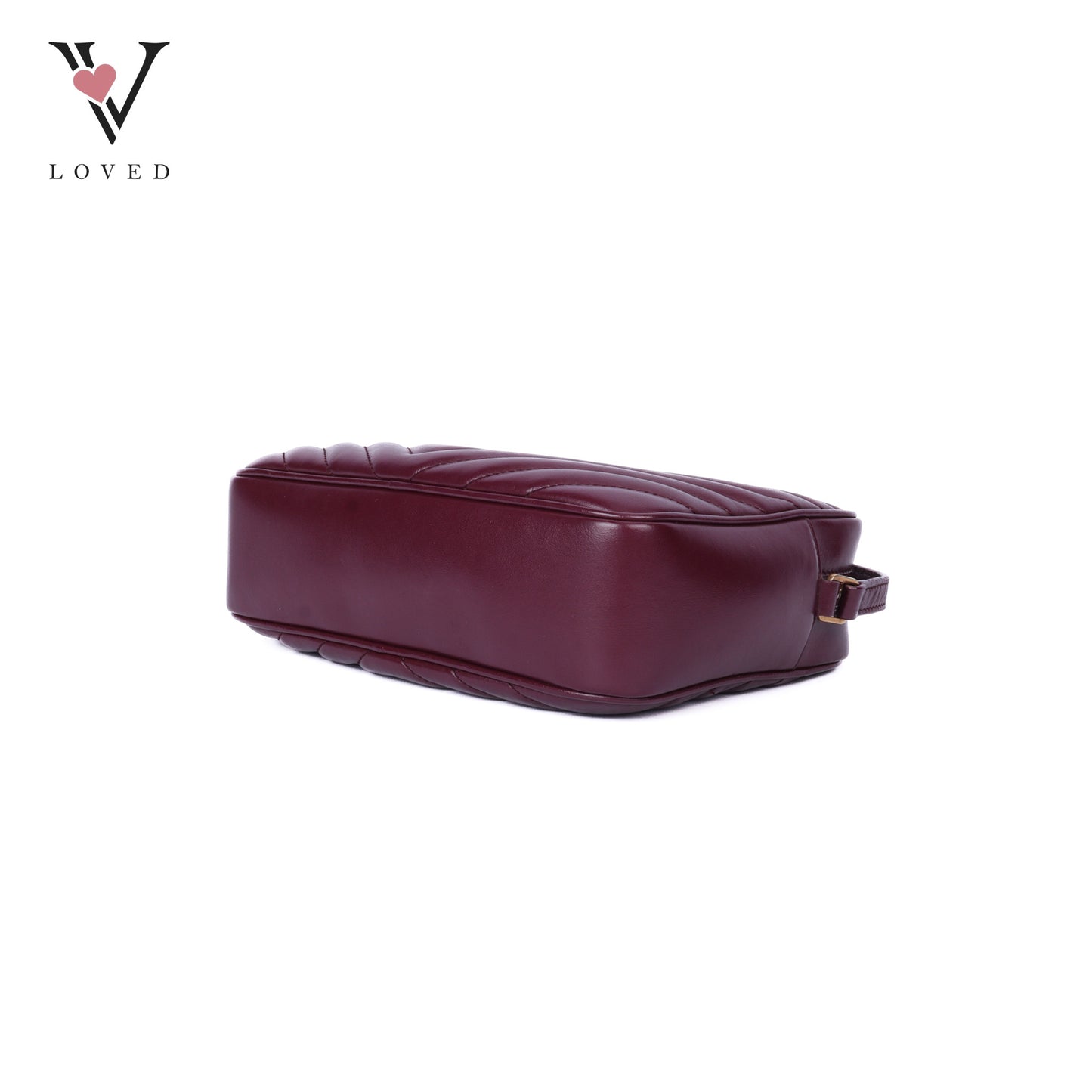 Calfskin Matelasse Monogram Lou Camera Bag In Burgundy