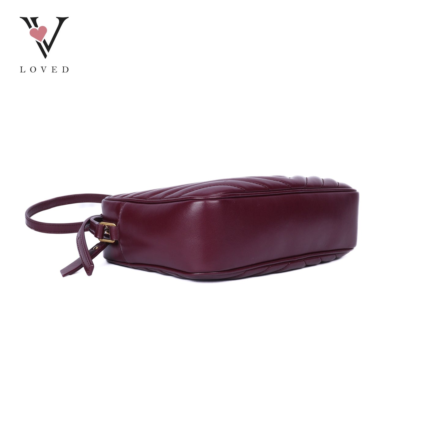 Calfskin Matelasse Monogram Lou Camera Bag In Burgundy