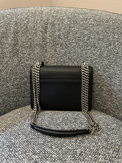 Yves Saint Laurent Sunset Bag In Black Leather