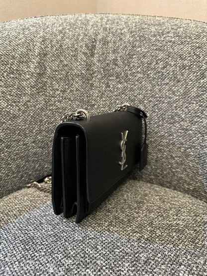 Yves Saint Laurent Sunset Bag In Black Leather