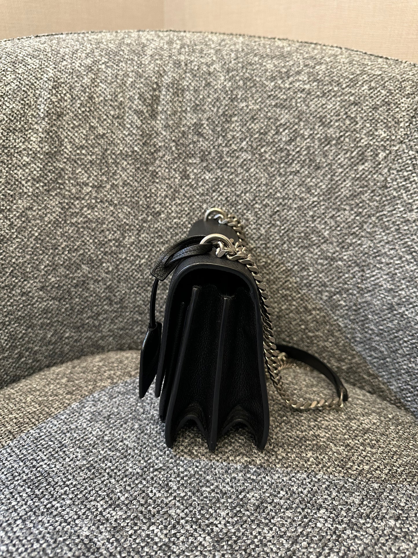 Yves Saint Laurent Sunset Bag In Black Leather