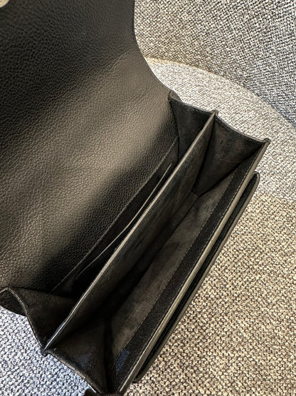 Yves Saint Laurent Sunset Bag In Black Leather