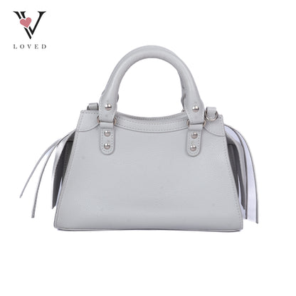Grey Neo Classic City Mini Leather Handbag
