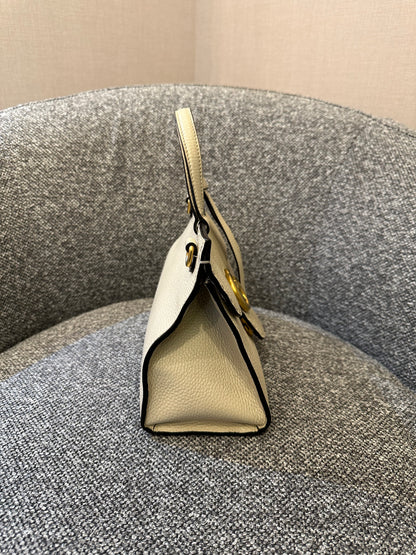 Gucci GG Marmont Top Handle Bag In Off-White Leather