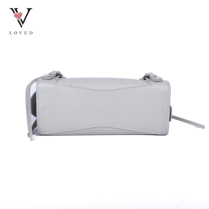 Grey Neo Classic City Mini Leather Handbag