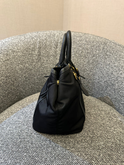 Prada Tessuto Two-Way Bag In Black Nylon