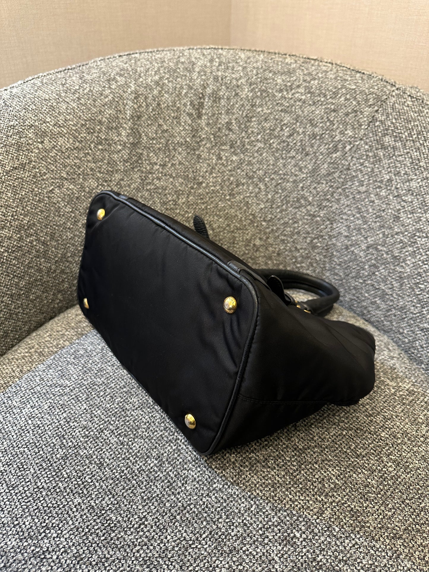 Prada Tessuto Two-Way Bag In Black Nylon