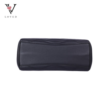 Noir Calf Leather New Wave Chain Tote Bag