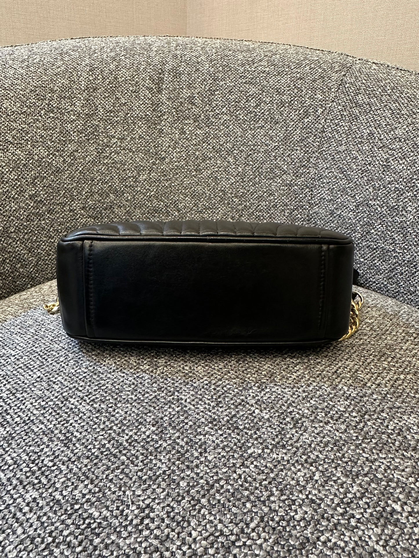 Prada Diagramme Camera Bag In Black Leather