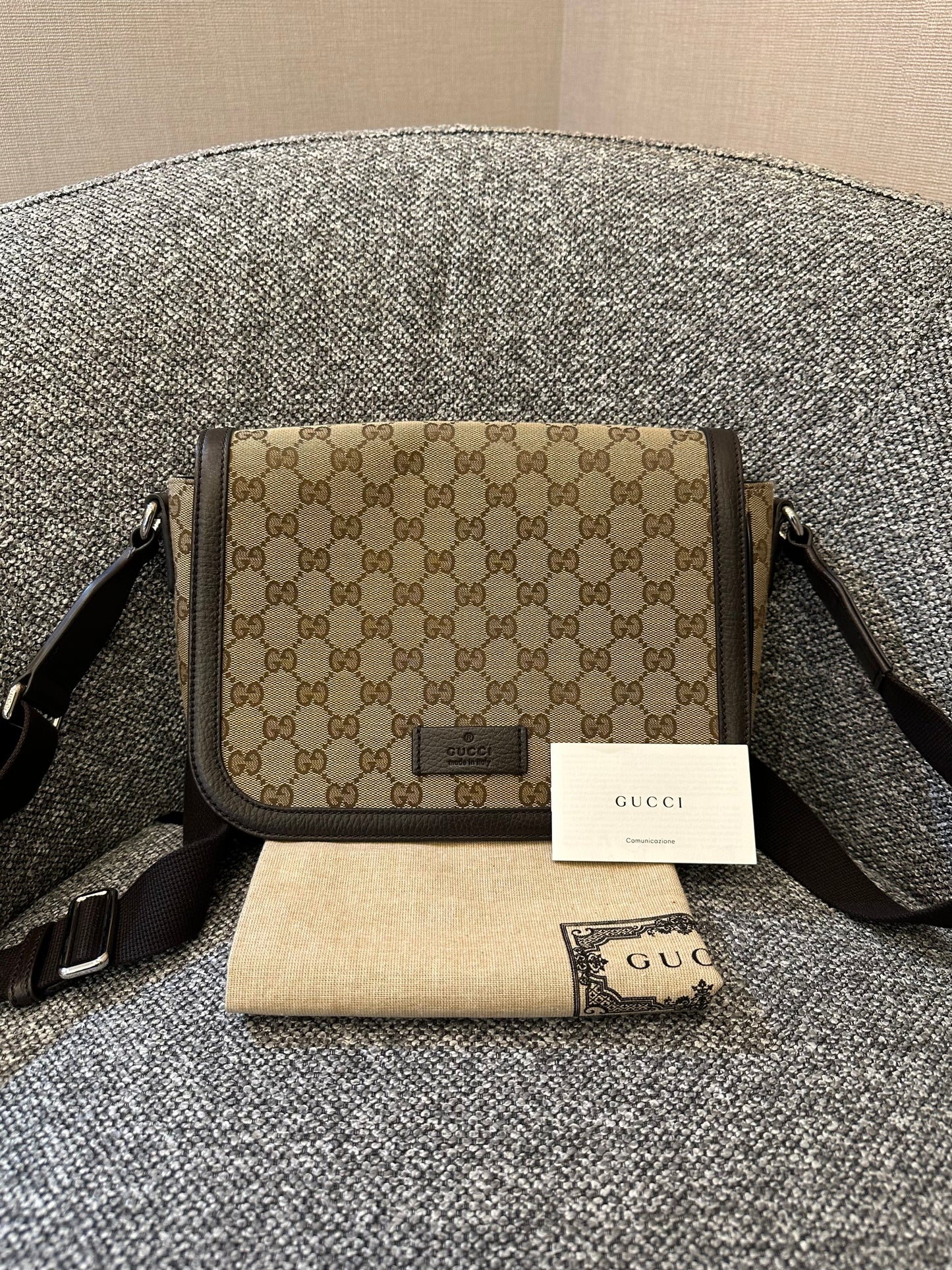 Gucci Messenger Bag In GG Monogram Canvas