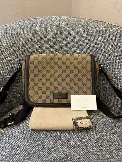 Gucci Messenger Bag In GG Monogram Canvas