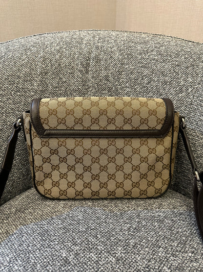 Gucci Messenger Bag In GG Monogram Canvas