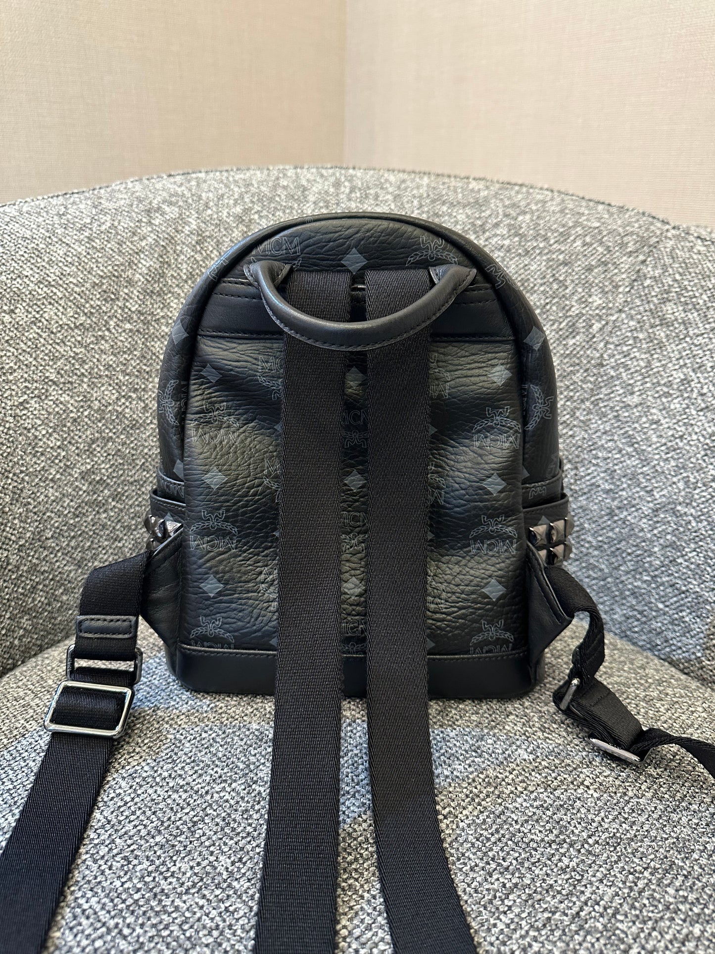 MCM Stark Side Studded Backpack