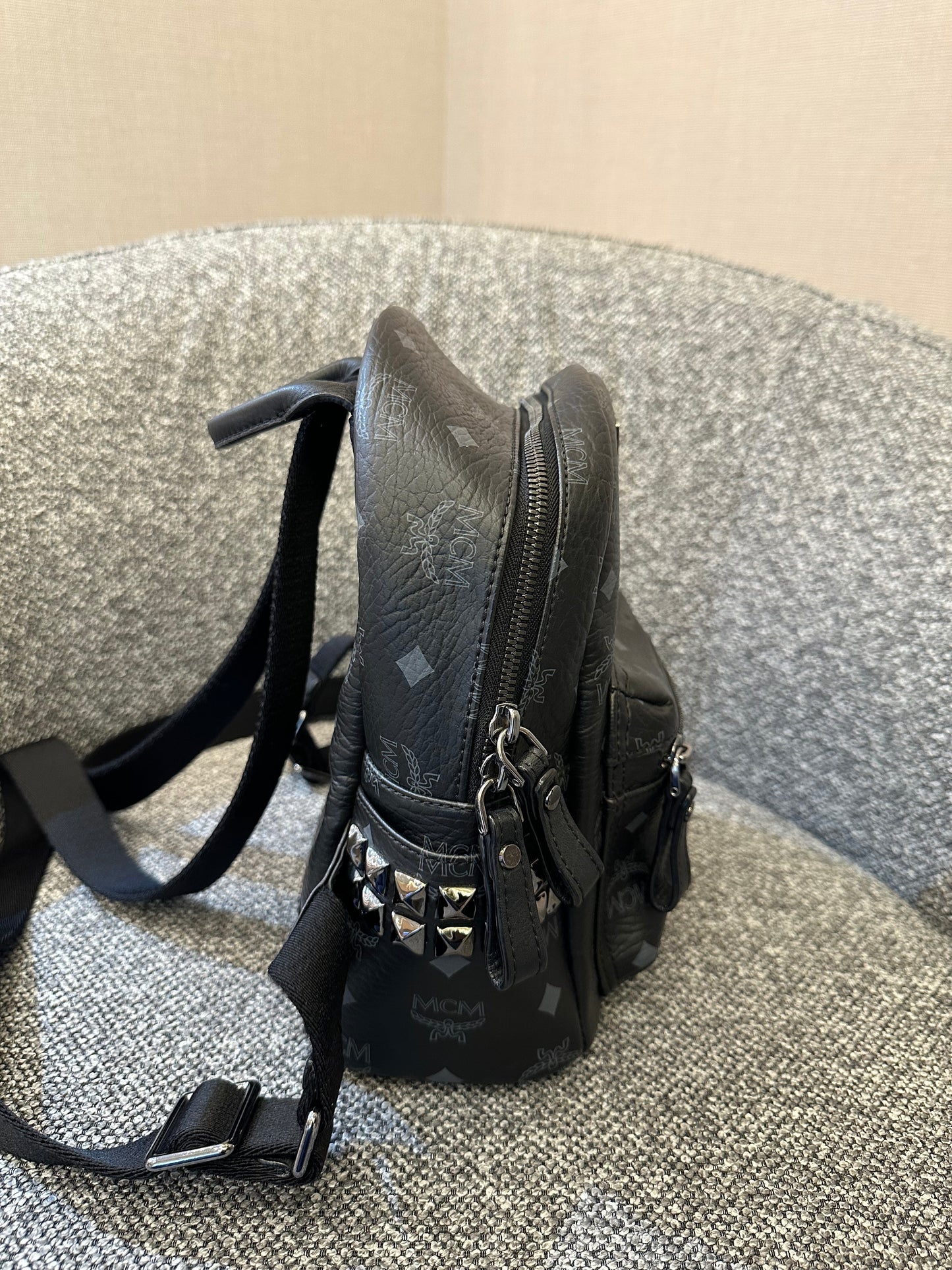 MCM Stark Side Studded Backpack
