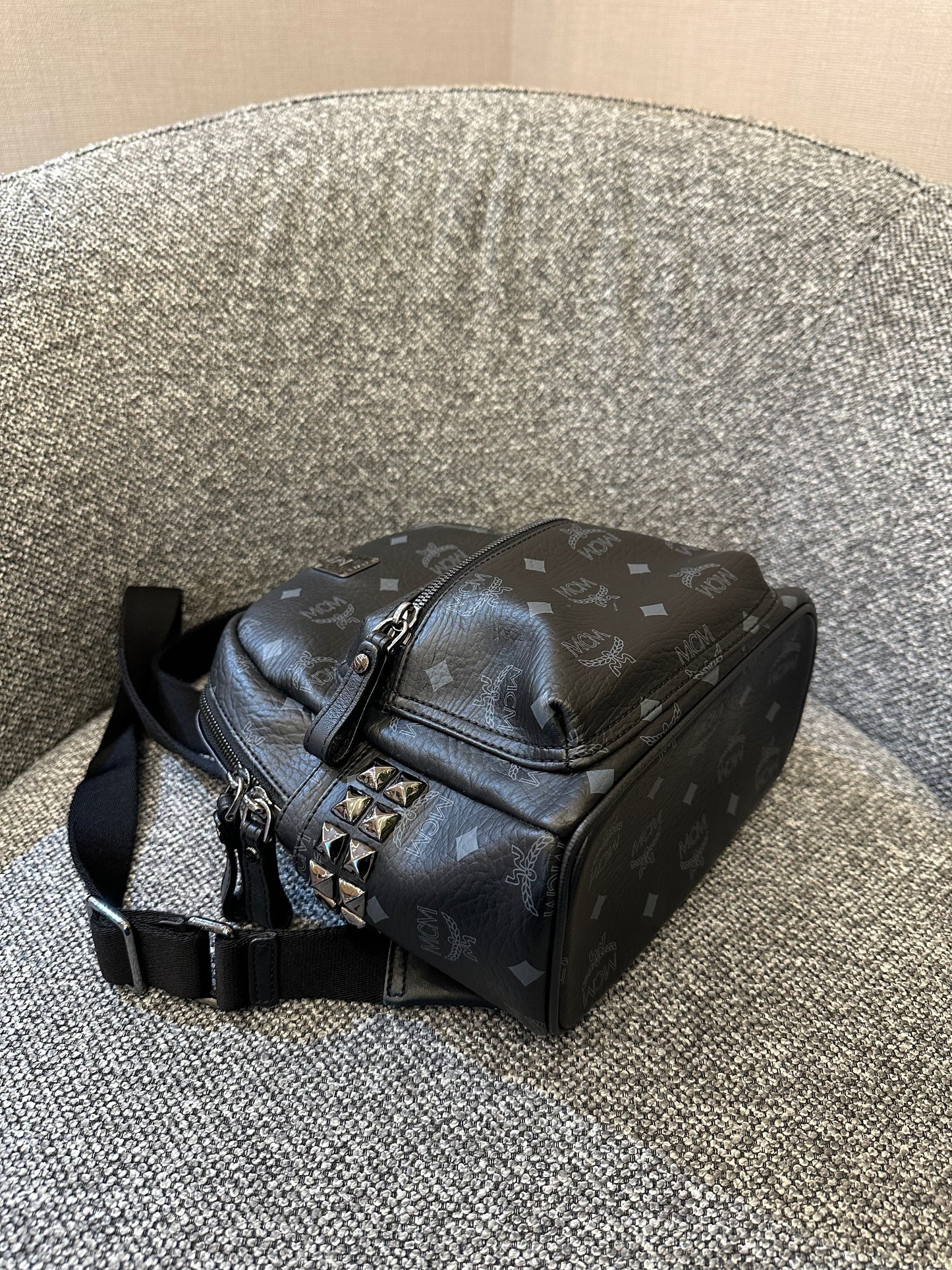 MCM Stark Side Studded Backpack