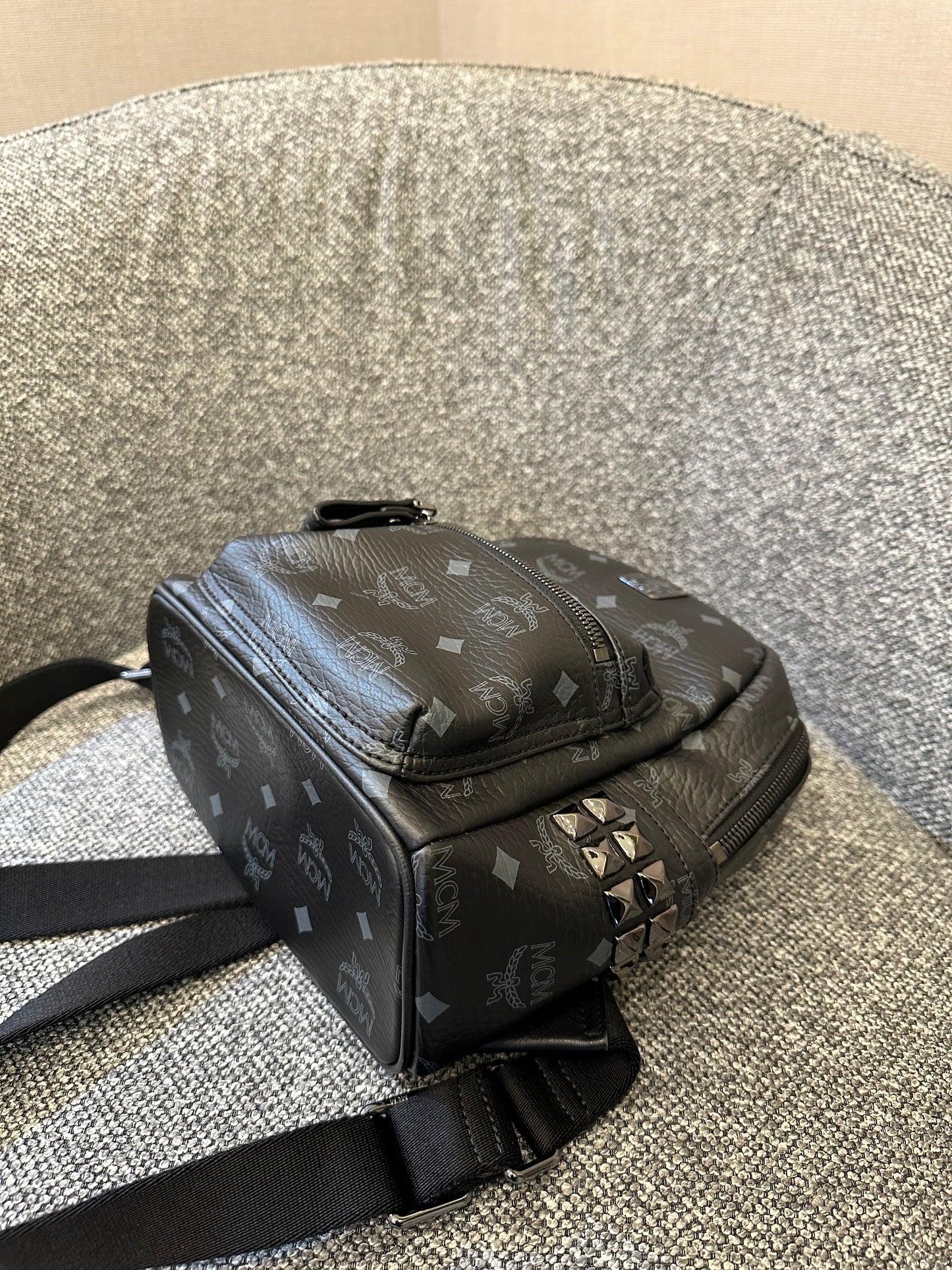 MCM Stark Side Studded Backpack