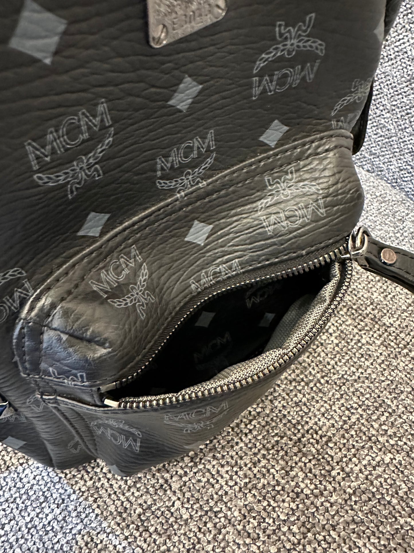 MCM Stark Side Studded Backpack