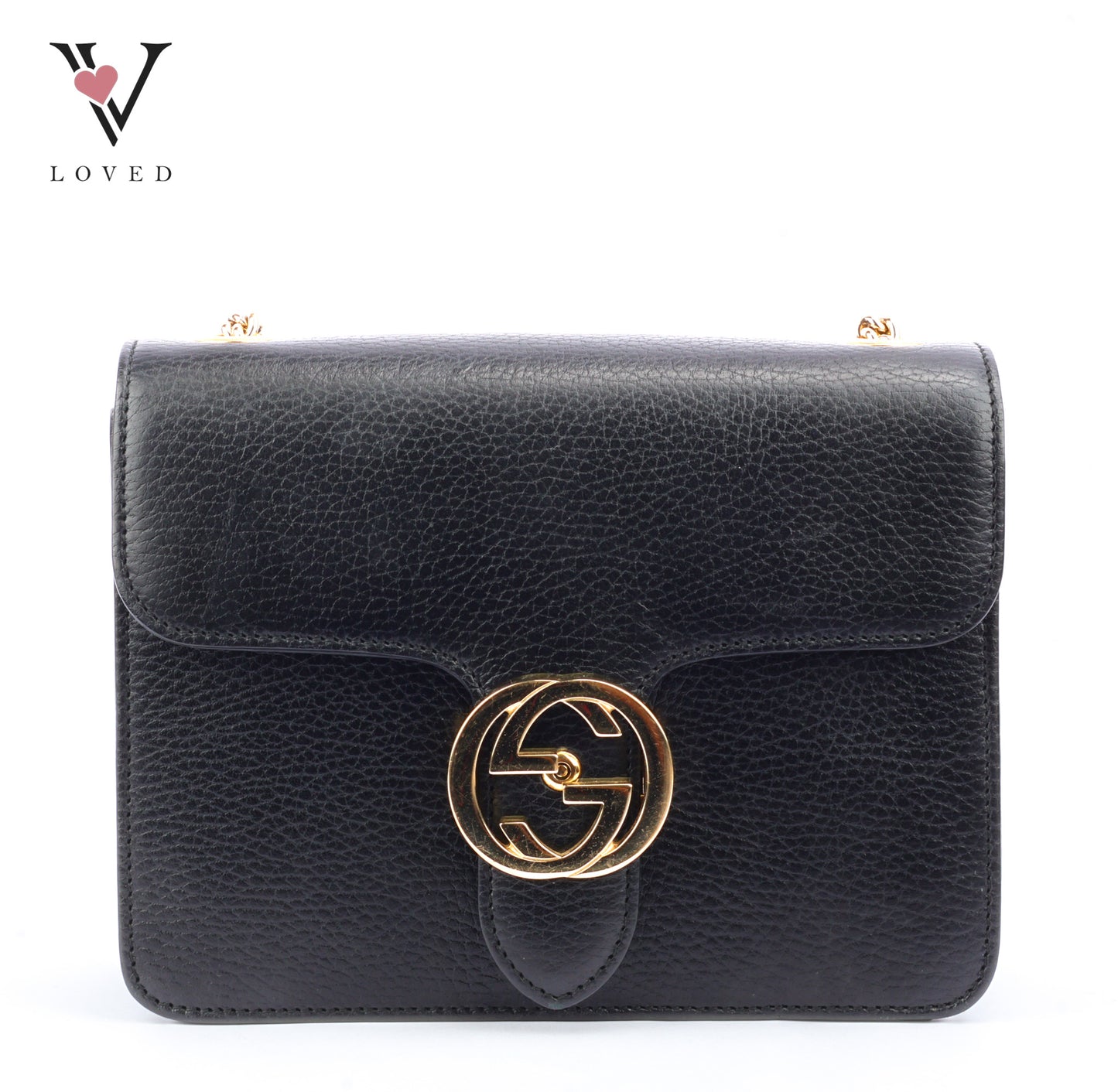 Gucci Interlocking Small In Black Leather