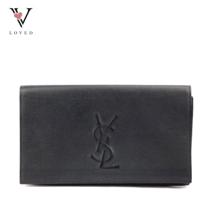 Yves Saint Laurent Belle De Jour Clutch In Black Leather