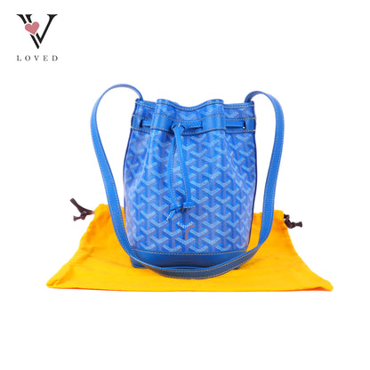 Blue Petit Flot Drawsting Bucket Bag