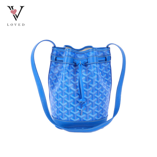 Blue Petit Flot Drawsting Bucket Bag