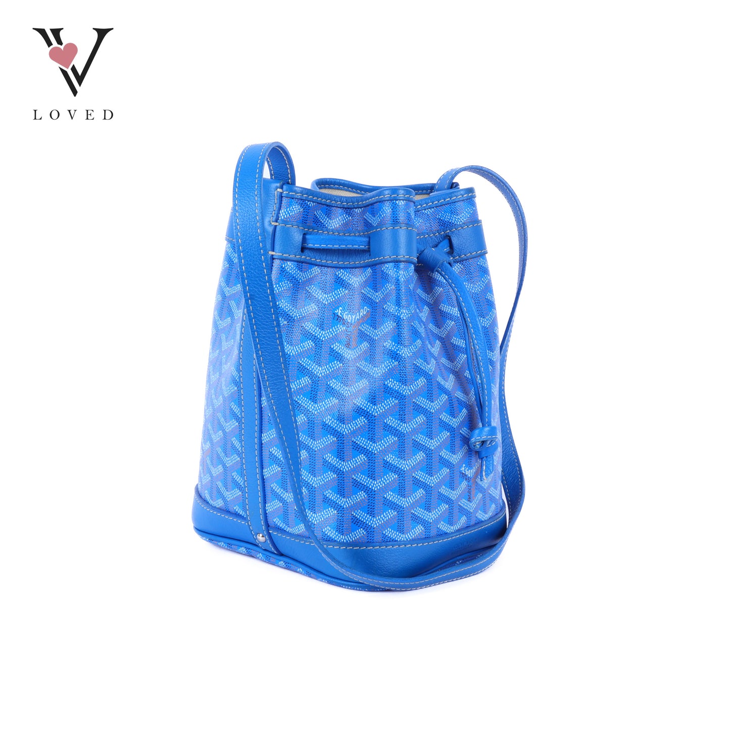 Blue Petit Flot Drawsting Bucket Bag