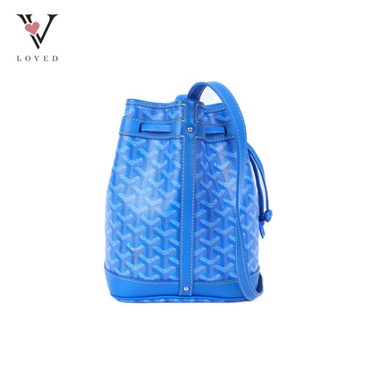 Blue Petit Flot Drawsting Bucket Bag