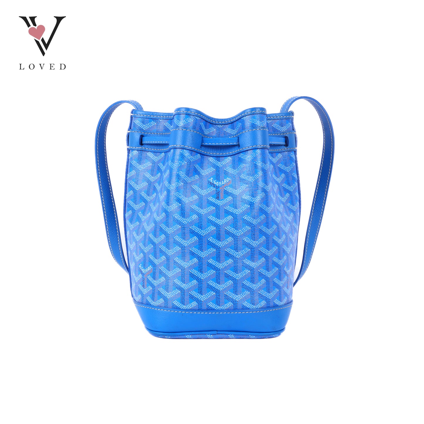 Blue Petit Flot Drawsting Bucket Bag