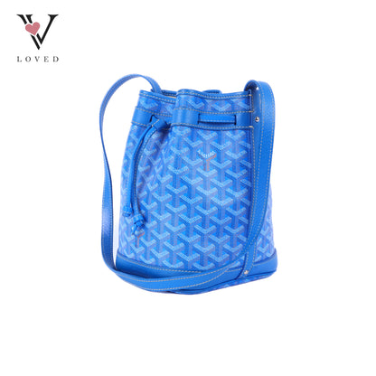 Blue Petit Flot Drawsting Bucket Bag