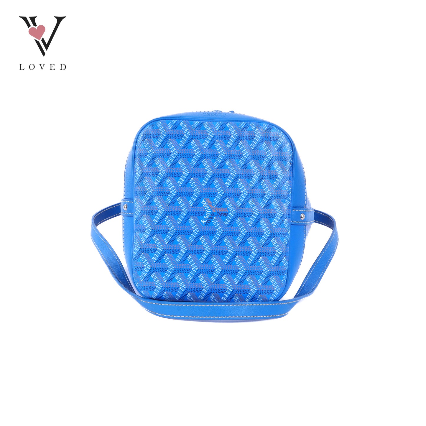 Blue Petit Flot Drawsting Bucket Bag