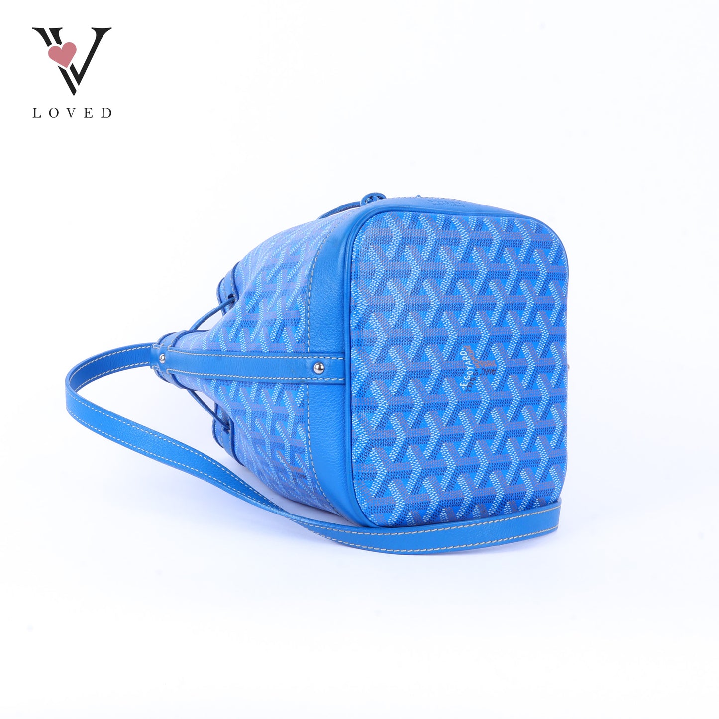 Blue Petit Flot Drawsting Bucket Bag