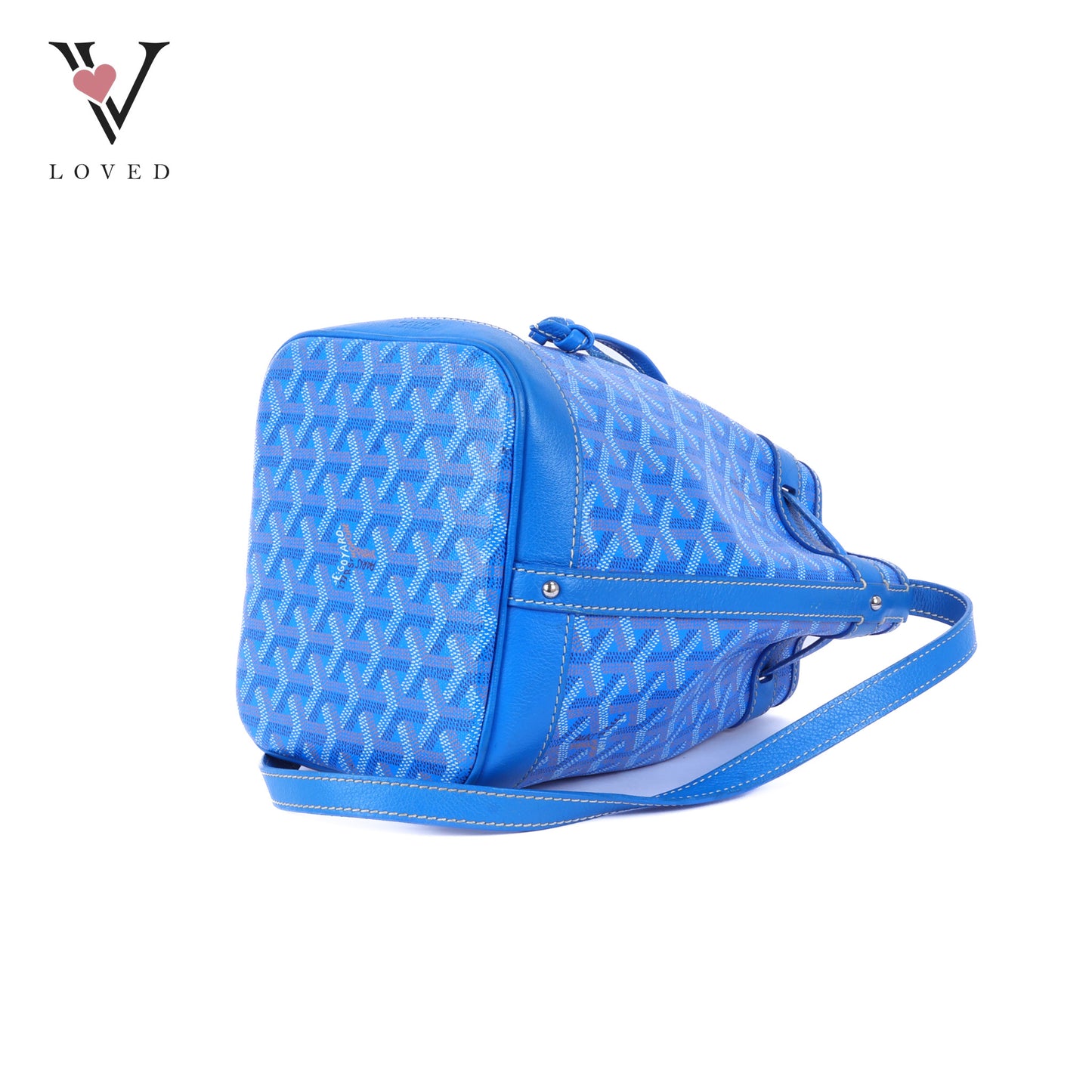 Blue Petit Flot Drawsting Bucket Bag