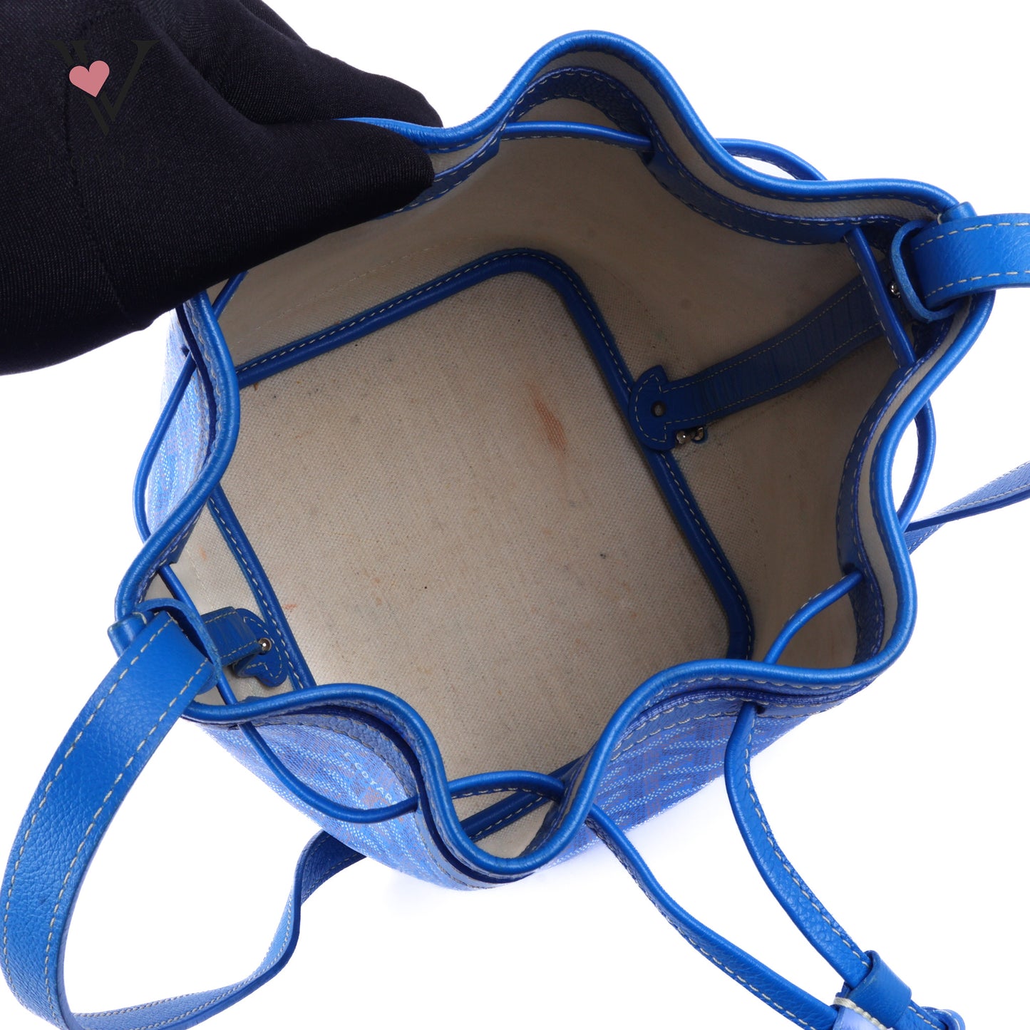 Blue Petit Flot Drawsting Bucket Bag