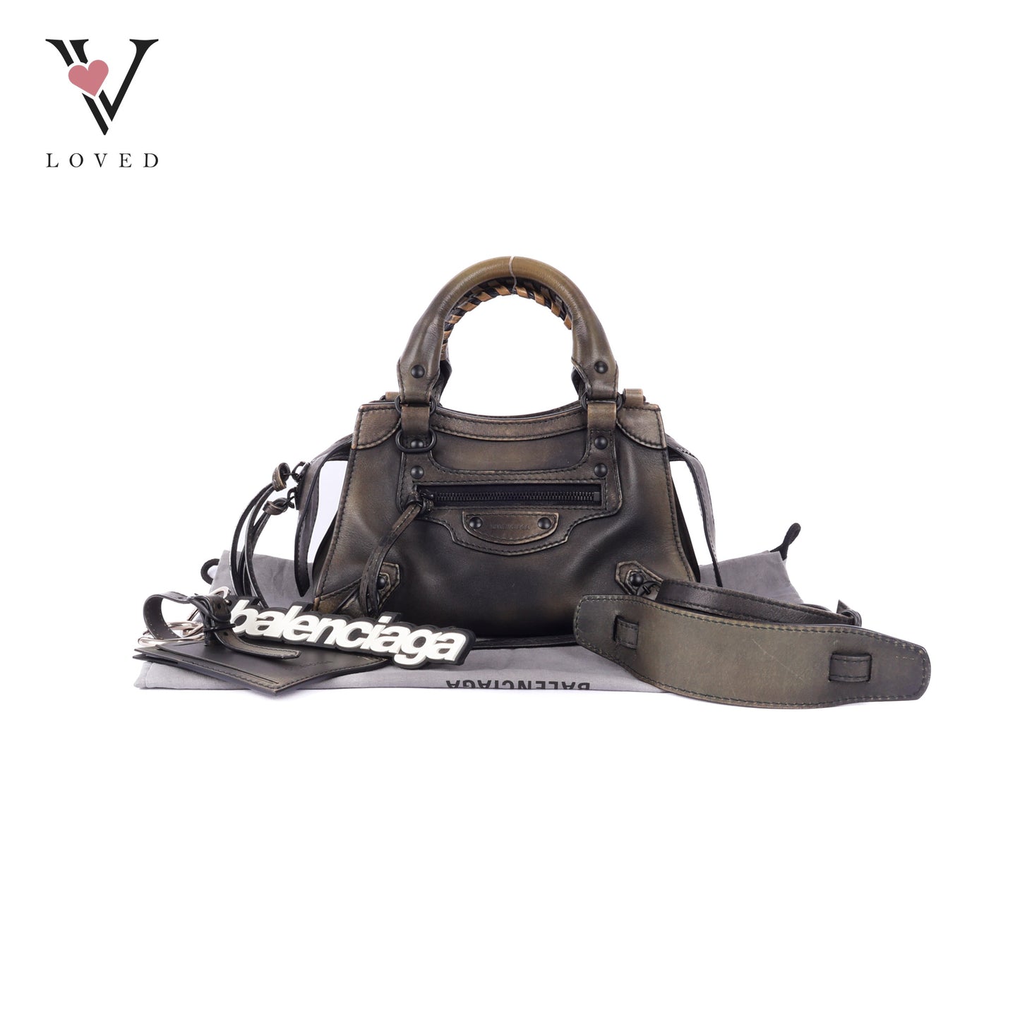 Calfskin Black Hardware Mini Neo Classic City Bag