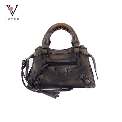 Calfskin Black Hardware Mini Neo Classic City Bag