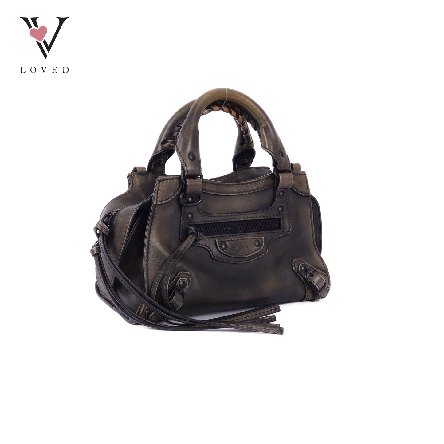 Calfskin Black Hardware Mini Neo Classic City Bag