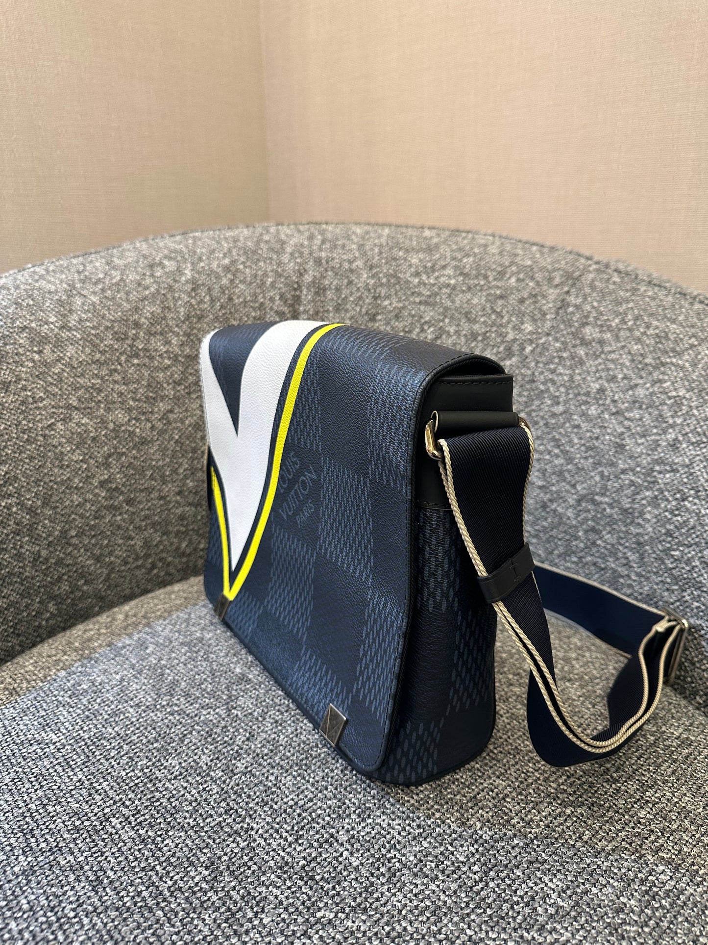 Louis Vuitton America's Cup Limited Edition District PM In Damier Cobalt Canvas